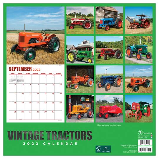 2022 Vintage Tractors Wall Calendar Michaels Vintage Tractor Calendar Florida 2022